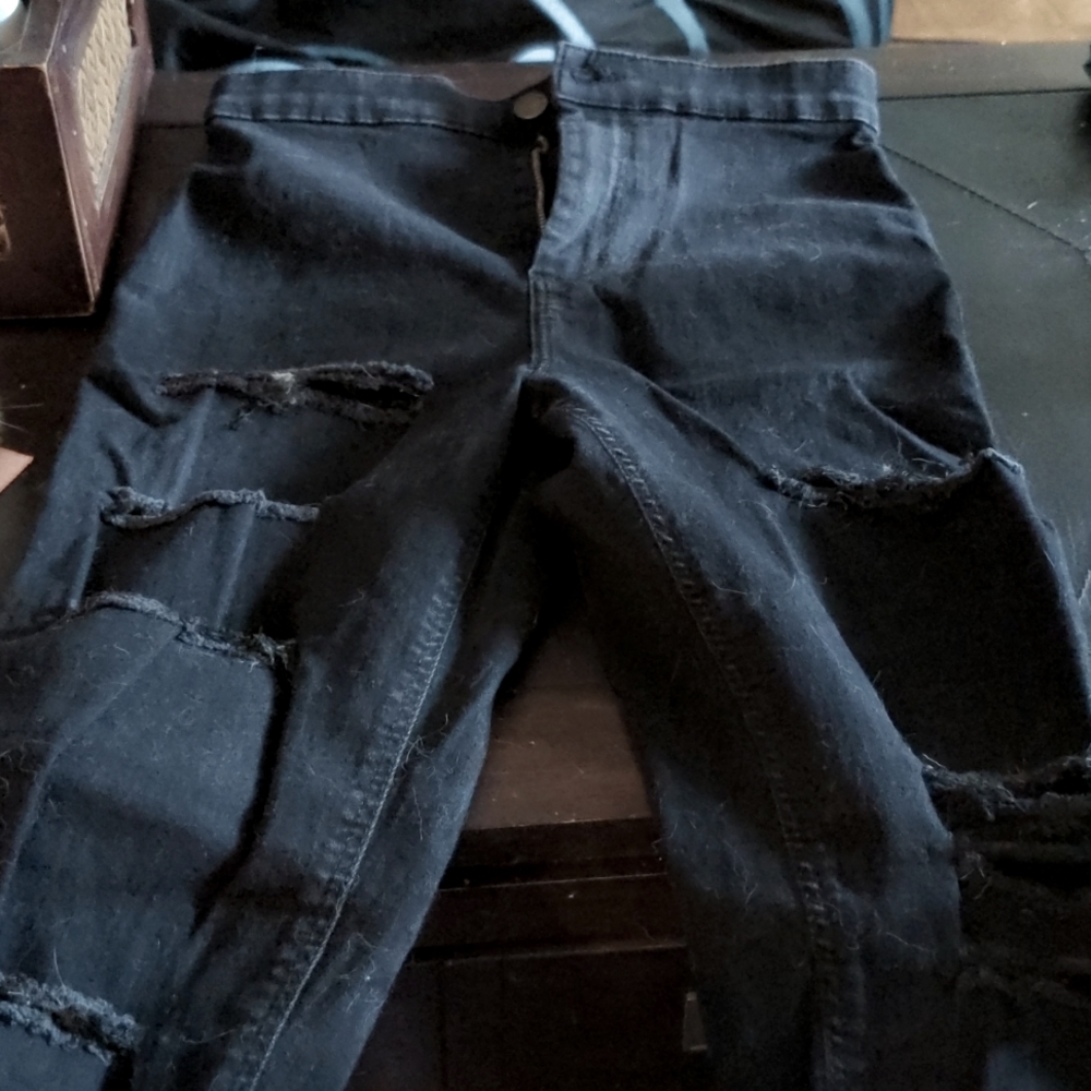 Topshop Joni distressed 28/32 jeans